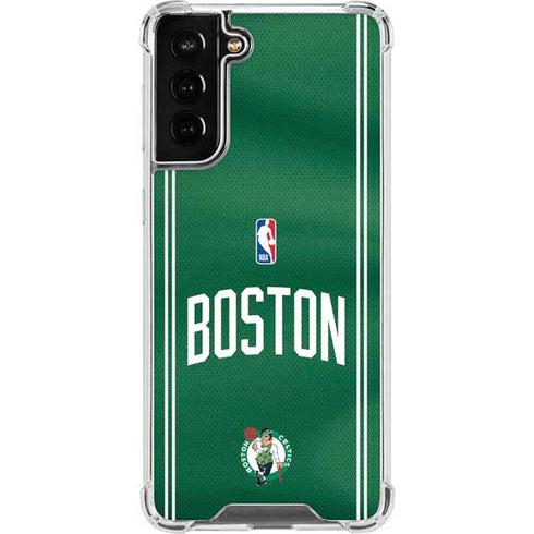 NBA Boston Celtics Jersey Galaxy S21 FE Clear Case